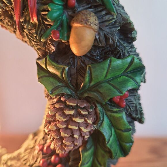 Vintage Holiday Wreath Tabletop Mantle Entryway Light - Festive Christmas Decor - Picture 8 of 10